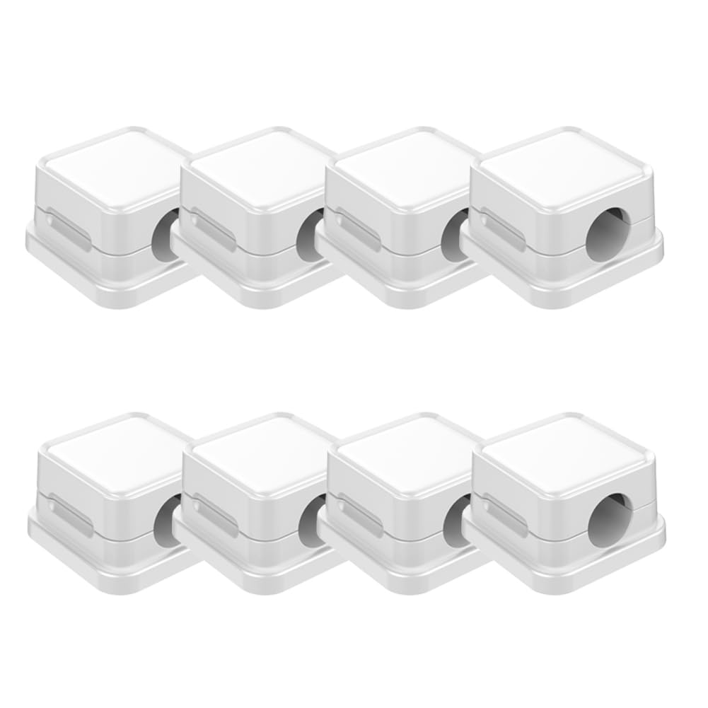Ohewiiuk 8Pcs Magnetic Cord Organizer Holder,Strong Adhesive Desk,Easy Open,Organize Phone Charging Cords