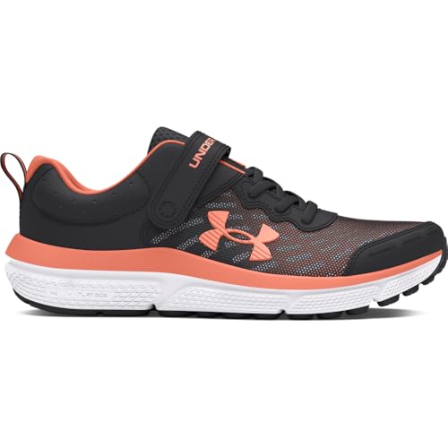 Under Armour Girls' Pre School Assert 10 Alternate Closure, (103) Anthracite/White/Flare Orange, 1, US