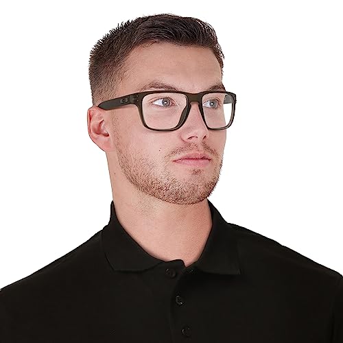 Oakley Armação masculina Ox8156 Holbrook Rx quadrada para óculos de grau, Lente de demonstração/fumê