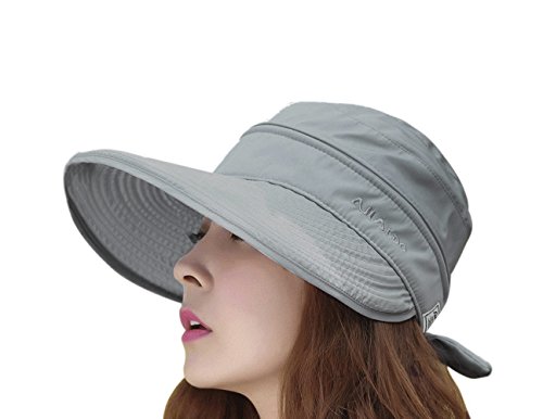 Cappello da baseball da donna, elegante, a tesa larga, anti-UV, protezione solare, leggero, traspirante, per campeggio, spiaggia, golf, tennis, viaggi, copricapo, Donna, ., Grigio, Taglia unica