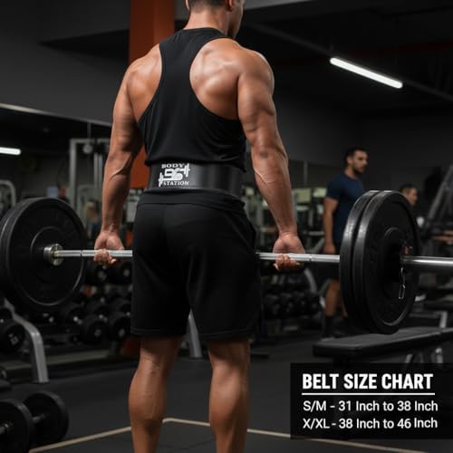 Image of Suede Leather Weight Lifting Belt for Men & Women | Lever Buckle Powerlifting Gym Belt for Back Support | Heavy Duty Workout Belt for Squats, Deadlifts