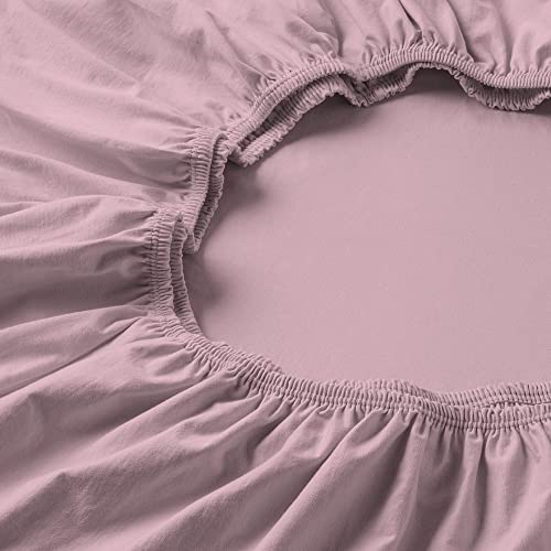 Avantgarde Premium Spannbettlaken 90x200cm - 100x220cm - hoher 40cm Steg auch f. Boxspringbett & Wasserbett - Spannbetttuch ca.170g/m² - Bettlaken - 100% Jersey Baumwolle ÖKO-TEX (01 Weiß) 5 ESTELLA Spannbetttuch Zwirnjersey | Orchidee | 200x200 cm | passend für Matratzen 180-200 cm (Breite) x 200-220 cm (Länge) | trocknerfest und bügelfrei | 100% Baumwolle | 97% Baumwolle 3% Elastan