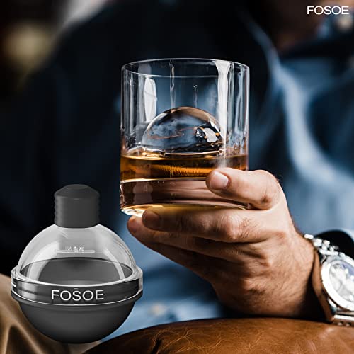 Fosoe Silicone Ice Ball Molds For Whiskey thumb #3