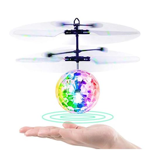 Betheaces Bolas Voladoras, RC Helicopteros Teledirigidos con Luces LED Brillantes, Juguete Volador Mini Dron Juguete para Niños 3 4 5 6 7 8 9 10 11 12 Años Regalos Navidad Cumpleaños Transparente