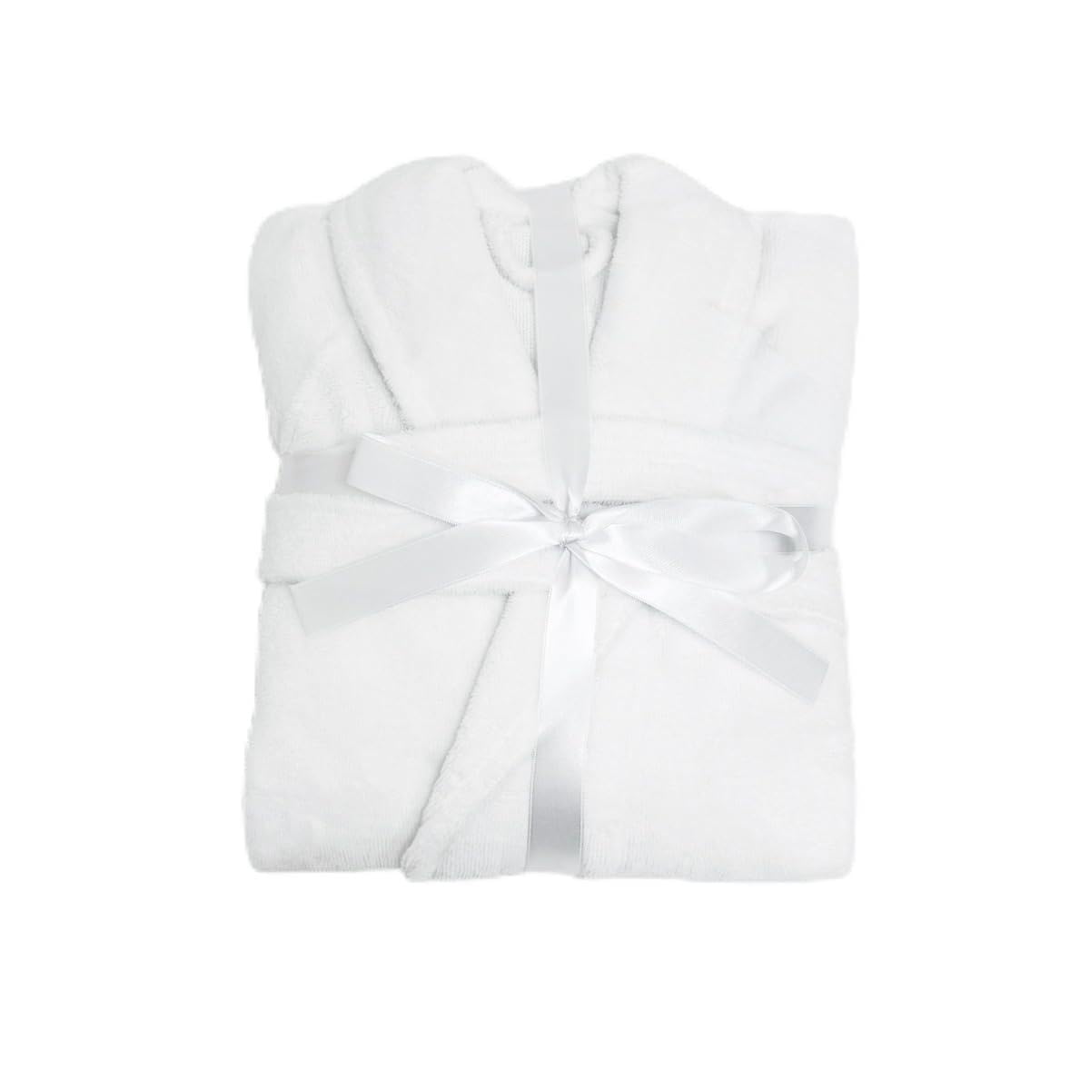 Cloud Touch - Men's Bathrobe - Small - White - Velvet