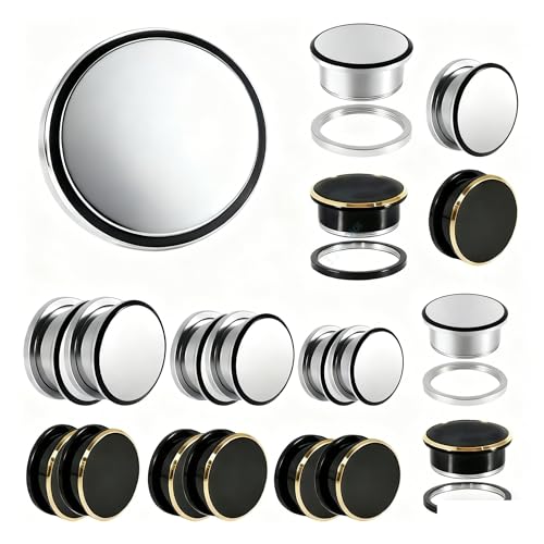 [LHFLHF] XeX C[gl 8-25mm 2Zbg, ~[ubNGbW v[[fUC OlW, SVbNpN Xgb`p {fBWG[(Silver,22mm)