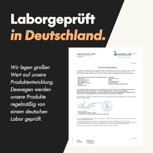 Serotalin Active Men T-Drink für Männer | Magnesium Komplex Pulver mit Kreatin, L-Citrullin, L-Tyrosin | Vitamin B Komplex | Vegan & Made in Germany | Zitrone-Ingwer