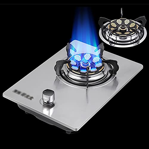 Gas Hob Cooker Gas Stove -Desktop/Built-In Single Gas Cooktop,With Ffd And Enamel Pan Stands,Cast Iron Pan Support (C NG) (C LPG