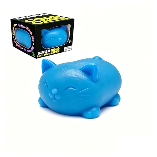Nee Teenie Cool Cat Squishy Squeeze T O Y dohStress for Adults,Mini Groovy Globs - 1.5 Wide - Slow Rising Fidget Cute Squishy Sensory for Anxiety Stress Classroom Prize