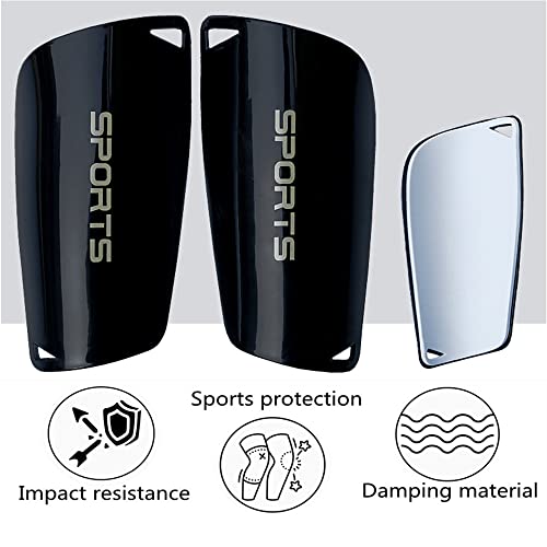 Soccer Shin Guards Kids Youth Over Knee Sleeves Shin Pads And Soccer Socks For 3-13 Years Old Boys And Girls For Football Games Eva Cushion Leg Carf Protection Reduce Shocks And Injuries 2 Pairs Black #TOP5