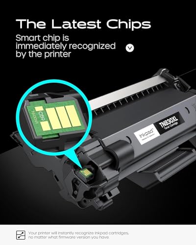 Image of iNKPAD TN830XL TN830 Toner Cartridge 2 Pack, High Yield, Black | Compatible with Brother HL-L2460DW DCP-L2640DW HL-L2400D HL-L2405W MFC-L2820DW, 3000 Pages, with Smart Chip, ISO Certified