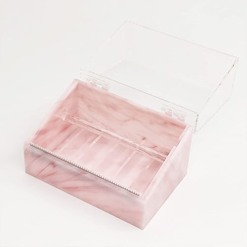 Miniatura 3 de Cortador y dispensador de cinta de pestañas postizas a prueba de polvo, caja de almacenamiento de cintas acrílicas multirejilla, capacidad para