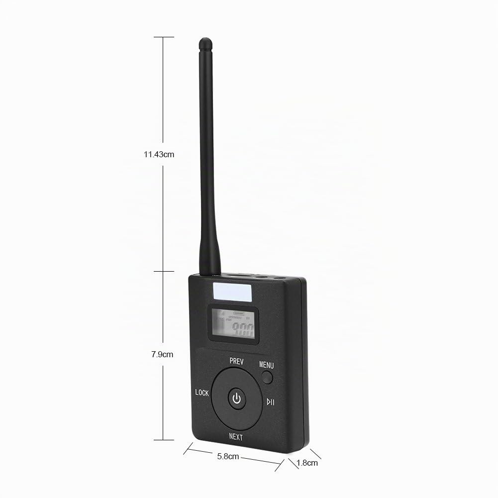 fosa Émetteur Audio sans Fil stéréo Adaptateur de Radio-Diffusion Portable FM Noir avec antenne spéciale, Bluetooth, USB, Alimenté par pile