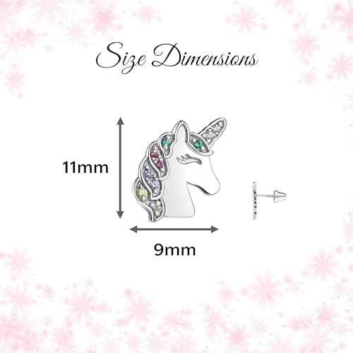 Cherished Moments Children's Sterling Silver Unicorn Earrings with Screw Backs and Sparkling CZs for Girls4