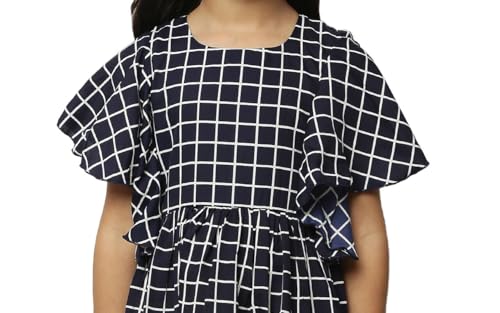 Image of Baby Girl's Birthday Casual Frock High Low Dress Checkered 2-3 Years