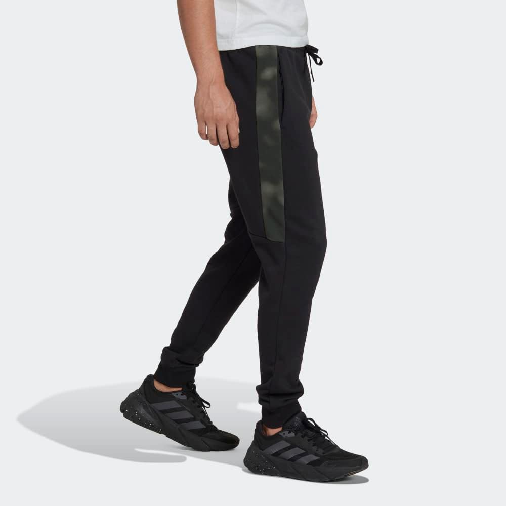 adidas Mens Essentials Camouflage Printed French Terry Pants - Image 3