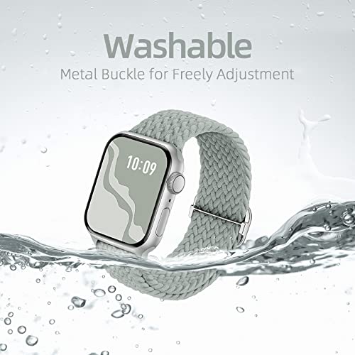 Image of 4 Pack Braided Stretchy Bands Compatible with Apple Watch 40mm 41mm 38mm 42mm 44mm 45mm 46mm 49mm Women Men, Breathable Nylon Elastic Daily Use Straps for iWatch Series 11 /10 9 8 7 6 5 4 3 SE /Ultra 2