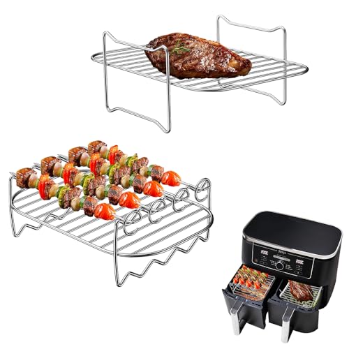 mizikuu 2 Stück Heißluftfritteuse Grillrost, Heißluftfritteuse Zubehör Grillrost und Dämpfen Rack Edelstahl Air Fryer Zubehör Mehrzweck Heißluftfritteusen Zubehör mizikuu 2 Stück Heißluftfritteuse Grillrost, Heißluftfritteuse Zubehör Grillrost und Dämpfen Rack Edelstahl Air Fryer Zubehör Mehrzweck Heißluftfritteusen Zubehör