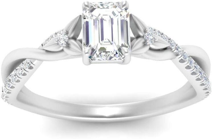 1.2-3.2 Carat Moissanite/Lab Grown Diamond Engagement Ring Diamond Wedding Ring for Women in 925 Sterling Silver/10K/14K/18K Solid Gold