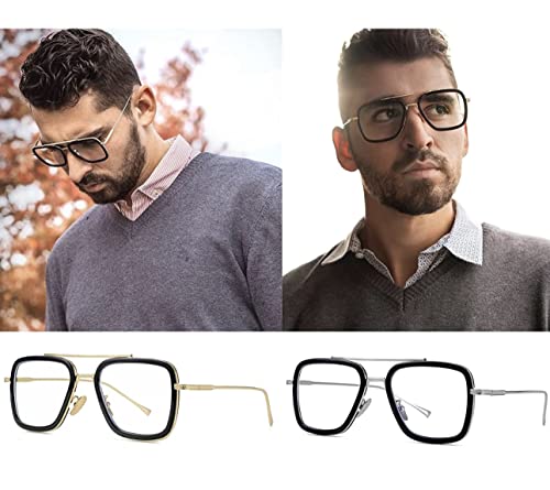 Image of ARICKS Tony Stark Style Blue Light Blocking Glasses for Men Women, Iron Man and Spider-Man Computer Gaming Glasses by Computer /Tablet /Laptop /Mobile