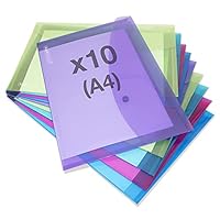 Rapesco 0915 Carpeta De Fundas Con 10 Fundas, A4, Colores Surtidos, 10