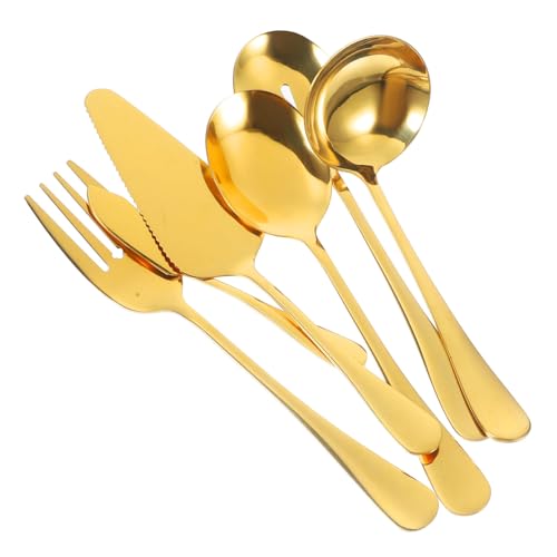 Gatuida 1 Juego De Cubiertos Para Fiesta, Tenedores, Cuchara, Cortador, Cubiertos, Kit De Servicio, Vajilla De Acero Inoxidable