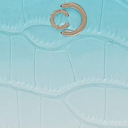 Image of Caprese Eva Women's Wristlet Zip Around Wallet, Large| Stylish Faux Leather Wallet with Zipper Closure | Three Compartments & Card Slots | Elegant Design for Casual & Special Occasions (Aqua Blue)