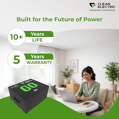 Image of LFPGO200 | LFP Inverter Battery | (12.8V /100Ah, 1280Wh) - LiFePO4 with Smart BMS, Back Up More Than 150AH Lead Acid Battery, 5-Year Warranty, 10+ Year Life