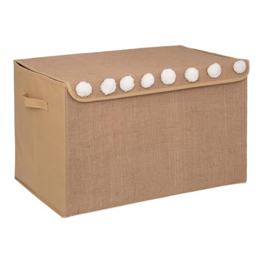 WELL HOME - Malle en jute pour enfants avec pompons