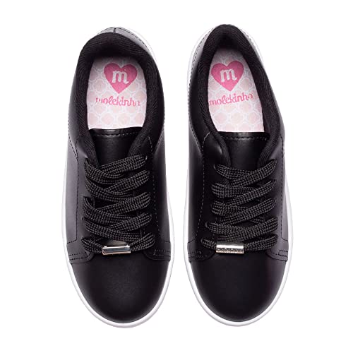 Tênis Molekinha Infantil Meninas, Preto, 36
