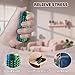 3D Laser Little Ouchies Fidget ,Pain Stim Fidget Toy ,Pocket-Sized Stim Keychain with Spiky Grippie Design Spiky Fidget Keychain for Anxiety and Stress Reduction (Cyan Blue Laser)