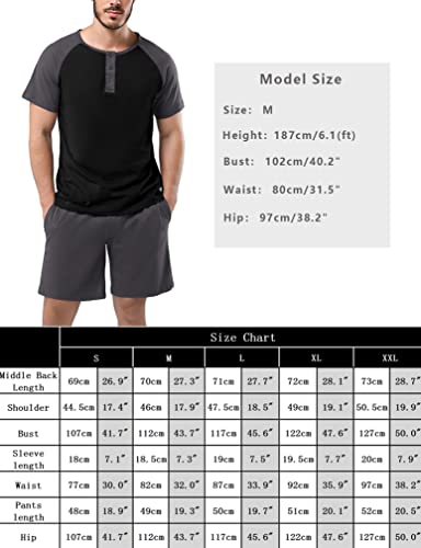 Purcoar Pigiama Uomo Estivo Corto Pigiama da Uomo