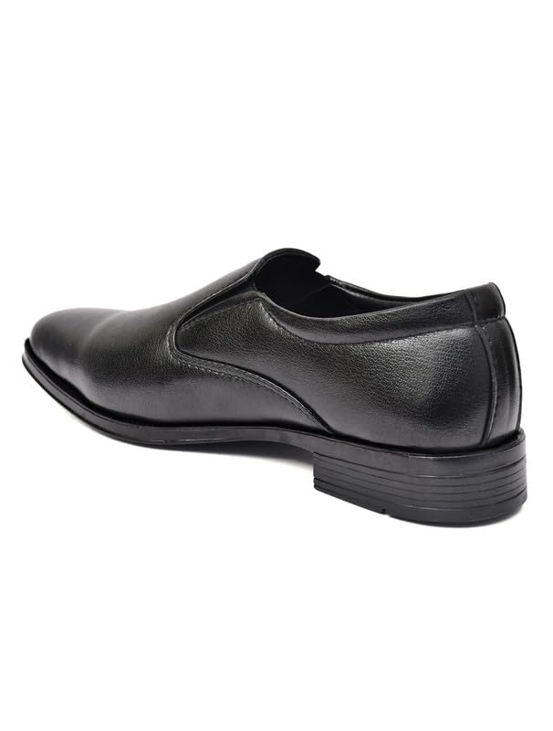 Image of WUSQA Enterprises Men's Leather Formal Shoes | Classic Pull-On Dress Shoes for Office, Business, Party & Wedding | Durable & Comfortable Footwear
