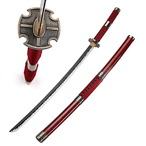 Katana japonesa de madera de una pieza Zoro Sandai Kitetsu réplica Cosplay Espada de samurai Anime Sable de Madera