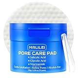 Mrlilei beauty BHA Salicylic Acid Toner Pads with Pore Care - Dual-Textured Facial Exfoliation Toner Pads with Glycolic Acid, Niacinamide Daily Face Skincare - 70 Pads + 4 Trial Pads