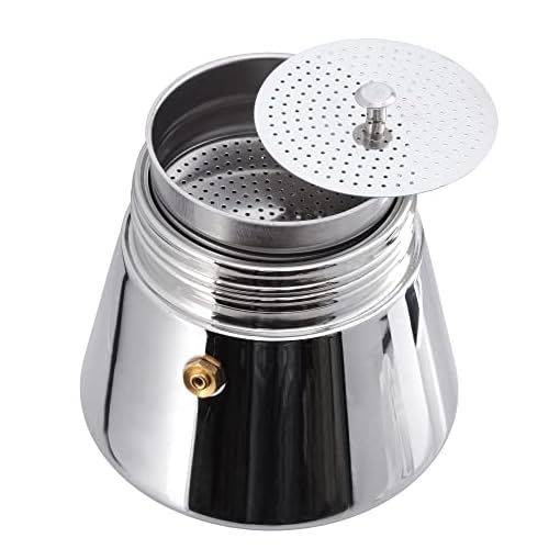GRÄWE Espressokocher aus Edelstahl mit Glaskanne, für Induktion und alle Herdarten geeignet, spülmaschinengeeignet, 4 Tassen, 160 ml – Bild 6