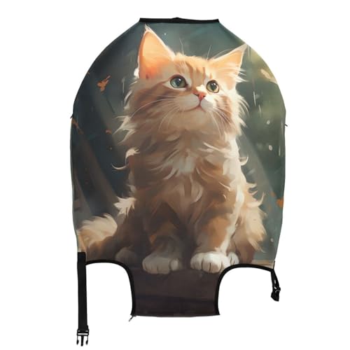 senya Travel Luggage Cover Suitcase Protector Docile Cat Washable Baggage Covers Fits 26-28 Inch Luggage2