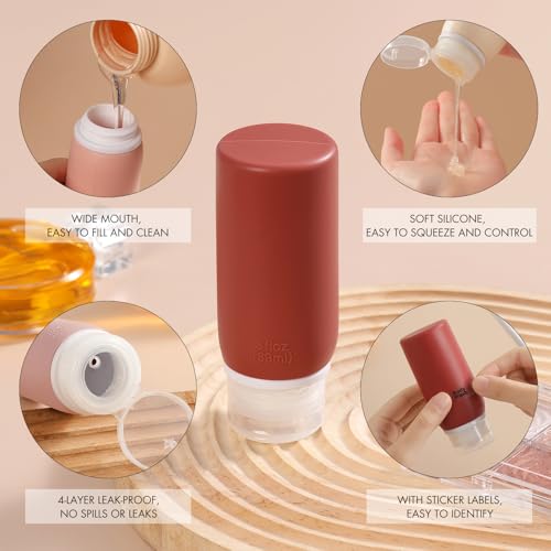 image for Muslish 21 Pack Travel Bottles for Toiletries, Leak-Proof TSA Complian