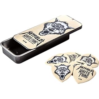 Jim Dunlop Boîte de 6 médiators guitare James Hetfield White Fang 1,14mm - Les Beatles, Paul McCartney, John Lennon, RIngo Starr, George Harrison