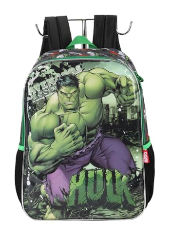 Mochila Costas Escolar Disney Vingadores Hulk Licenciada - Verde
