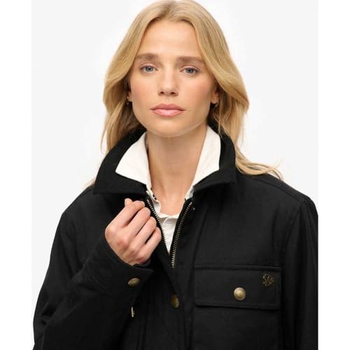 Superdry Para Mujer. W5011958A Abrigo Wax Negro (S), Casual, AlgodóN - 5