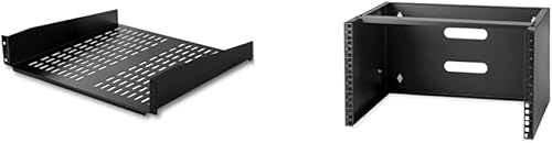 StarTech com - Estante para servidor 2U - Bandeja voladiza universal de montaje en rack ventilado y estante de red de montaje en pared 6U - 14