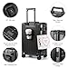 MYER Hard Case 24 Inch Checked Luggage with Spinner Wheels,Aluminum Luggage with 100% 3-Layer PC,Hard Shell Suitcases with Wheels,Cup Holder and USB Port (Classic Black, 24 inch)