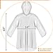 Rain Ponchos for Adults Disposable Emergency Poncho with Drawstring Hood for Men Women Clear - 5 Pack