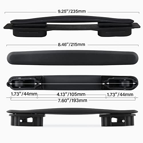 Image of Black Plastic Handle Flexible Spare Strap Handle Grip Replacement for Suitcase Luggage Case (B116)