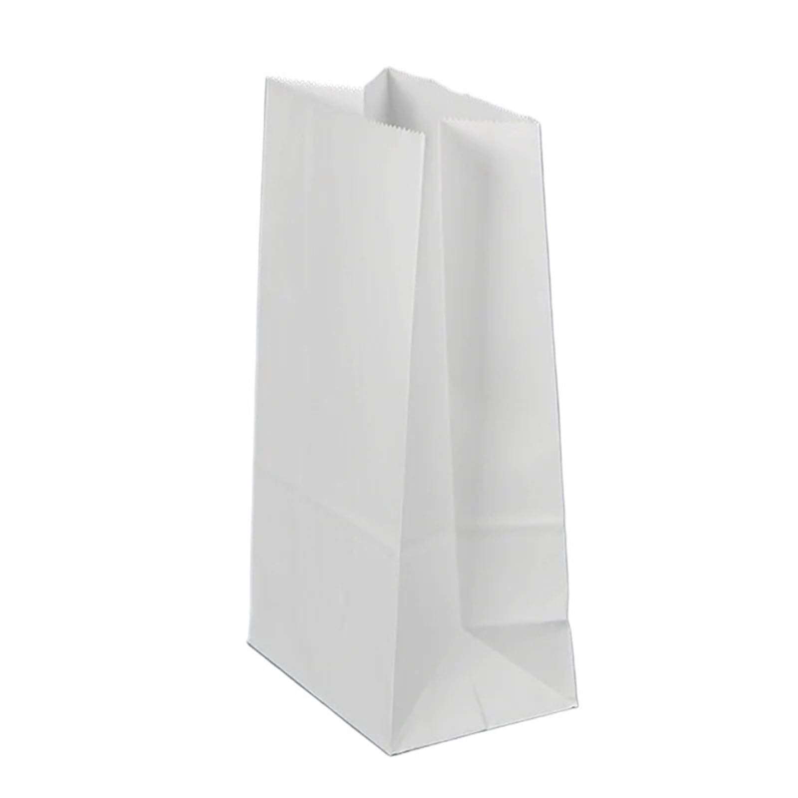 Sacchetti Carta Kraft Sacchetti di carta Kraft for pane, biscotti, cibo, snack, feste, sacchi da boxe, sacchetti for dolci, imballaggio(White,21x12x7cm)