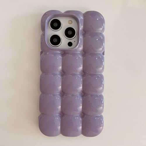 Coque iPhone 11 matelassée Mignon Puffs effet 3D relief plissé couleur bonbon