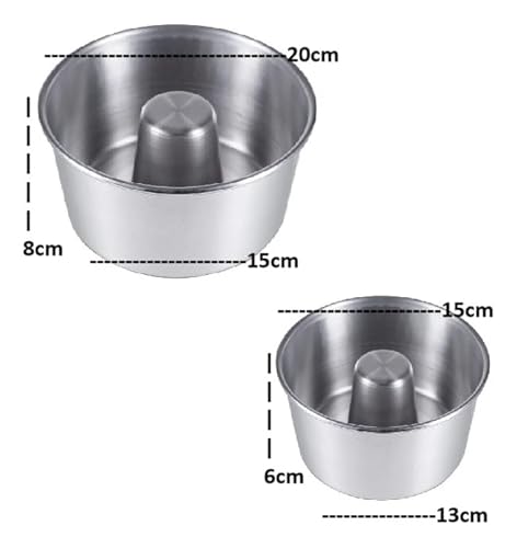 Forma De Pudim Bolo Torta Suíça em Alumínio 0,8mm Cabe na Air Fryer Tem 20cm de diametro