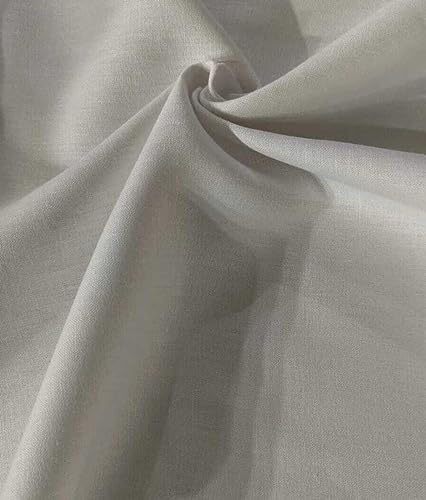 Tissu lin épais blanc 25 lea pour coudre des vêtements sans transparence