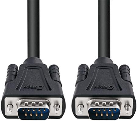 DTECH DB9 9 Pin Serial Cable 5ft Male to Male RS232 Straight Through1.5m, Black